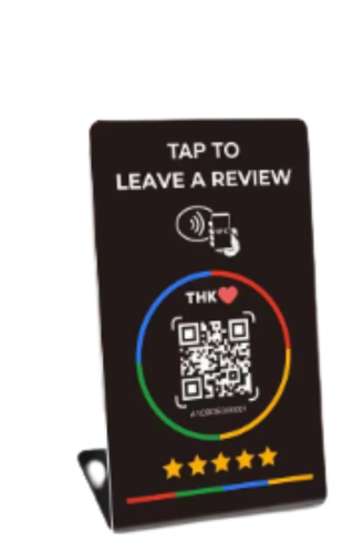 TapCard™️ – סטאנד שולחני חכם לביקורות גוגל