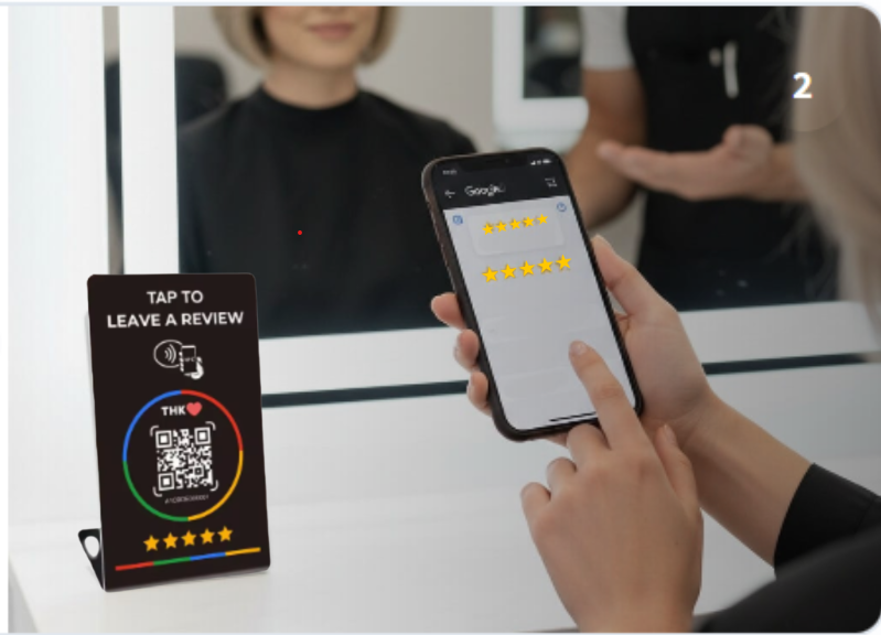 TapCard™️ – סטאנד שולחני חכם לביקורות גוגל