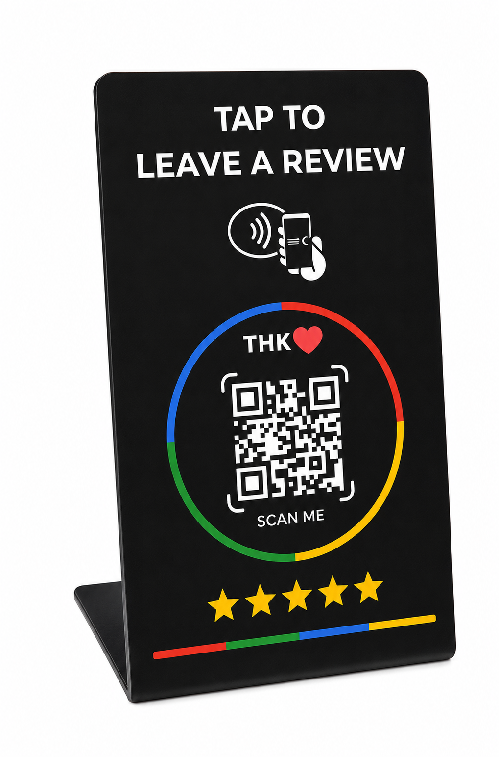 TapCard™️ – סטאנד שולחני חכם לביקורות גוגל