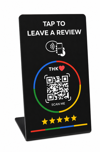 TapCard™️ – סטאנד שולחני חכם לביקורות גוגל