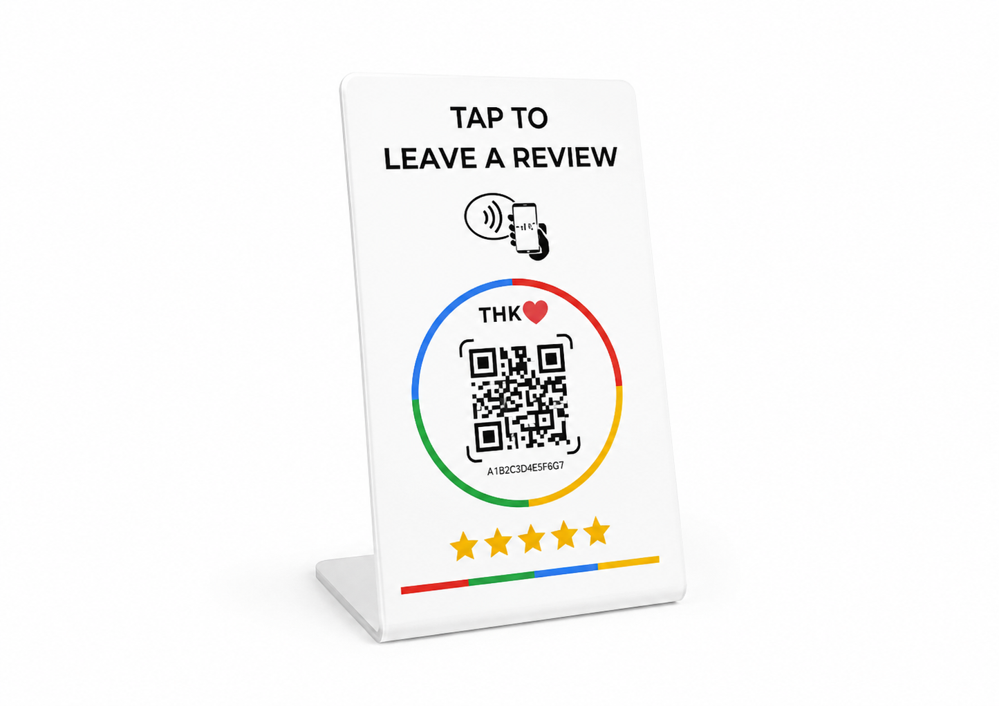 TapCard™️ – סטאנד שולחני חכם לביקורות גוגל